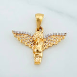 Pendant Guardian Angel 2.8 g / 1 in Two-Tone Yellow White Gold 18K