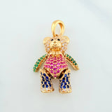 Articulated Bear Pendant 5.6 g / 1 1/4 in 18K Yellow Gold