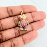 Articulated Bear Pendant 5.6 g / 1 1/4 in 18K Yellow Gold