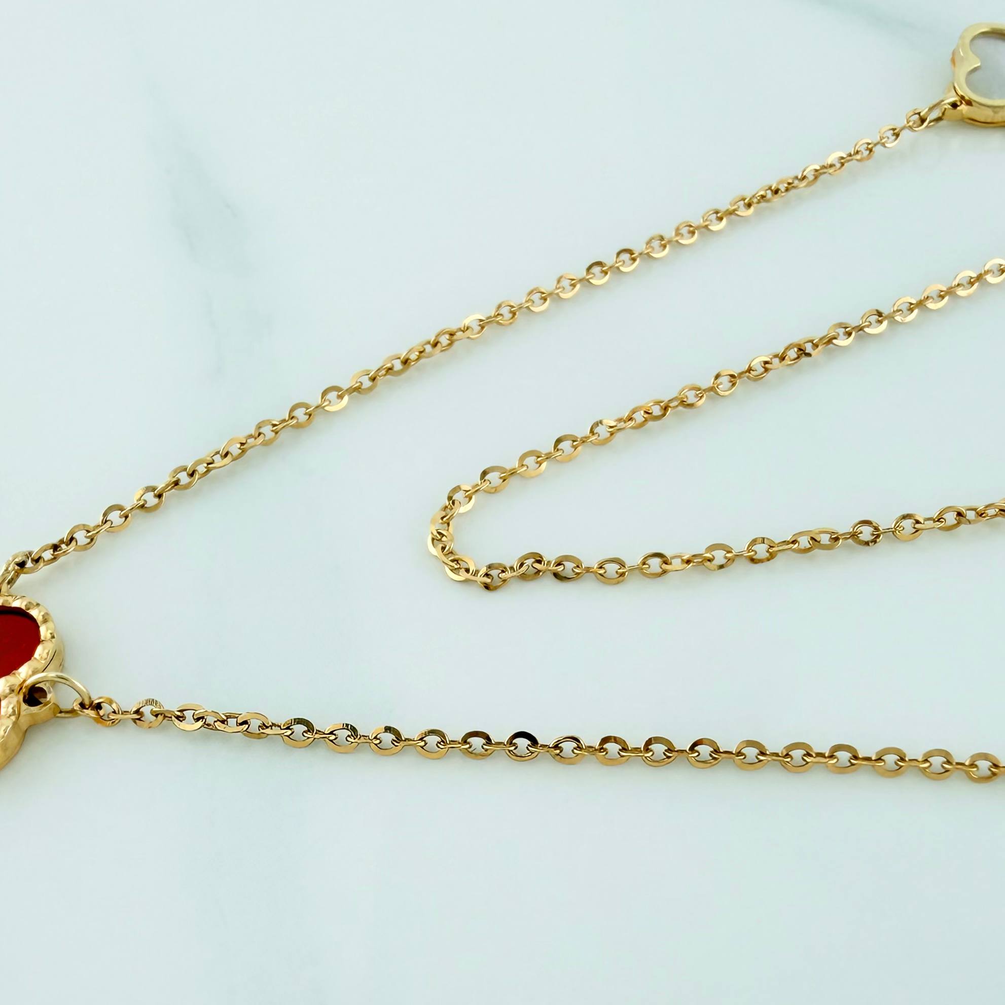 Cadena Trebol Aro Seguido 4.25 g / 17 3/4 in / 0.6 mm Oro Amarillo 18K