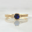 Crowned Solitaire Ring 2.15gr / Size 8 1/2 / 18K Gold
