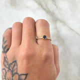 Crowned Solitaire Ring 2.15gr / Size 8 1/2 / 18K Gold
