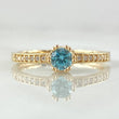 Crowned Solitaire Ring 2.25gr / Size 7 1/4 / 18K Gold