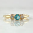 Anillo Solitario Copos Laterales 1.65gr / T6 3/4 / Oro 18K ©