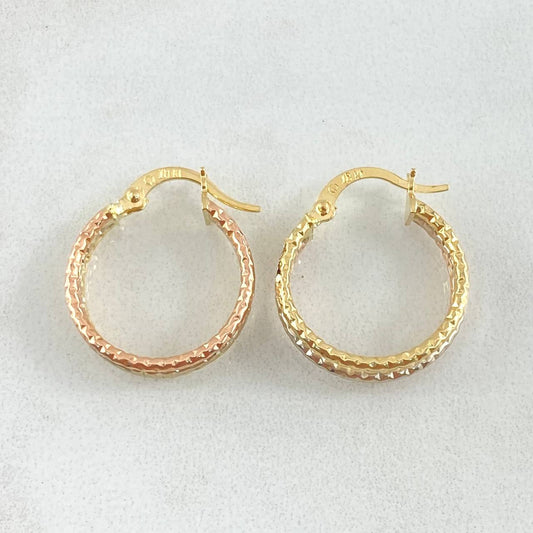 Hoop Earrings Daki 1.65gr / 0.8in / 18K Gold ©
