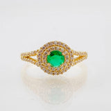 Anillo Halo Cetro Tupido 3.45gr / T7 / Oro Amarillo 18K ©