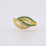 Anillo Hojas Entrelazadas 2.5gr / T6 / Oro Amarillo 18K ©
