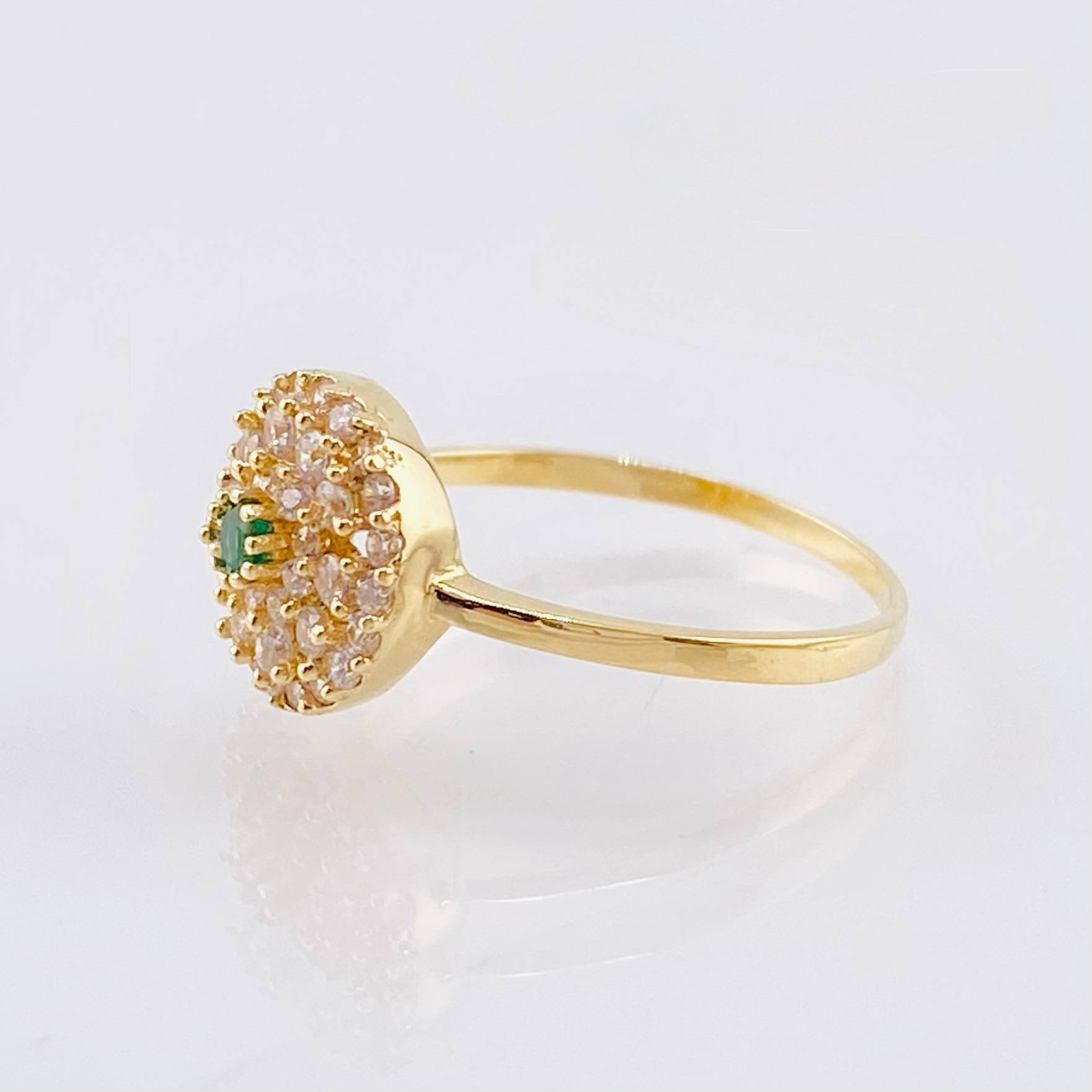 Anillo Girasol Tupido 2gr / T5 3/4 / Oro Amarillo 18K ©