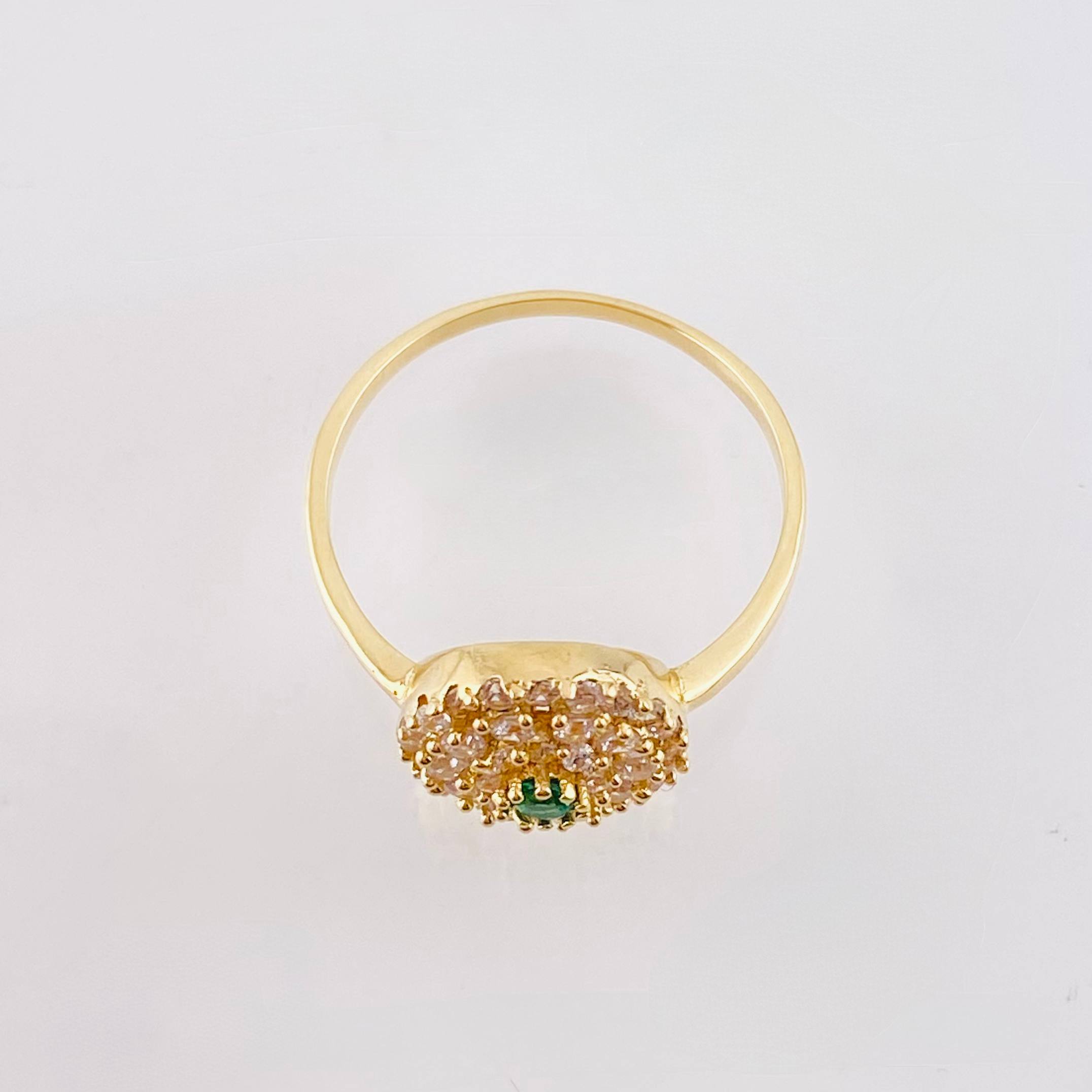 Anillo Girasol Tupido 2gr / T5 3/4 / Oro Amarillo 18K ©