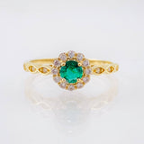 Anillo Halo Ojal 1.7gr / T6 1/2 / Oro Amarillo 18K ©