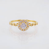 Anillo Halo Ojal 1.75gr / T7 1/4 / Oro Amarillo 18K *