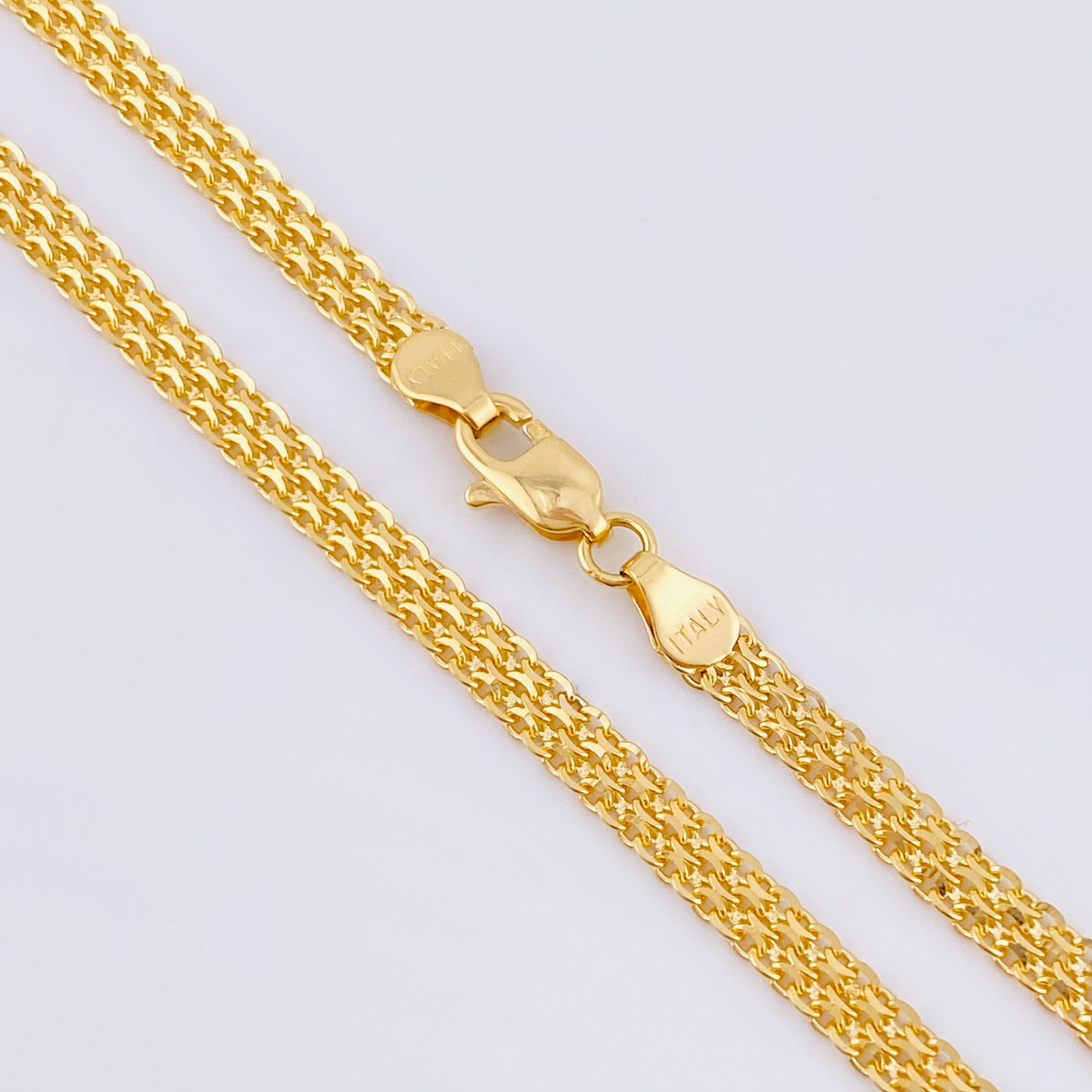 Bismark Chain 5.85gr / 23 1/2 in / 3mm Yellow Gold +1 18K ©