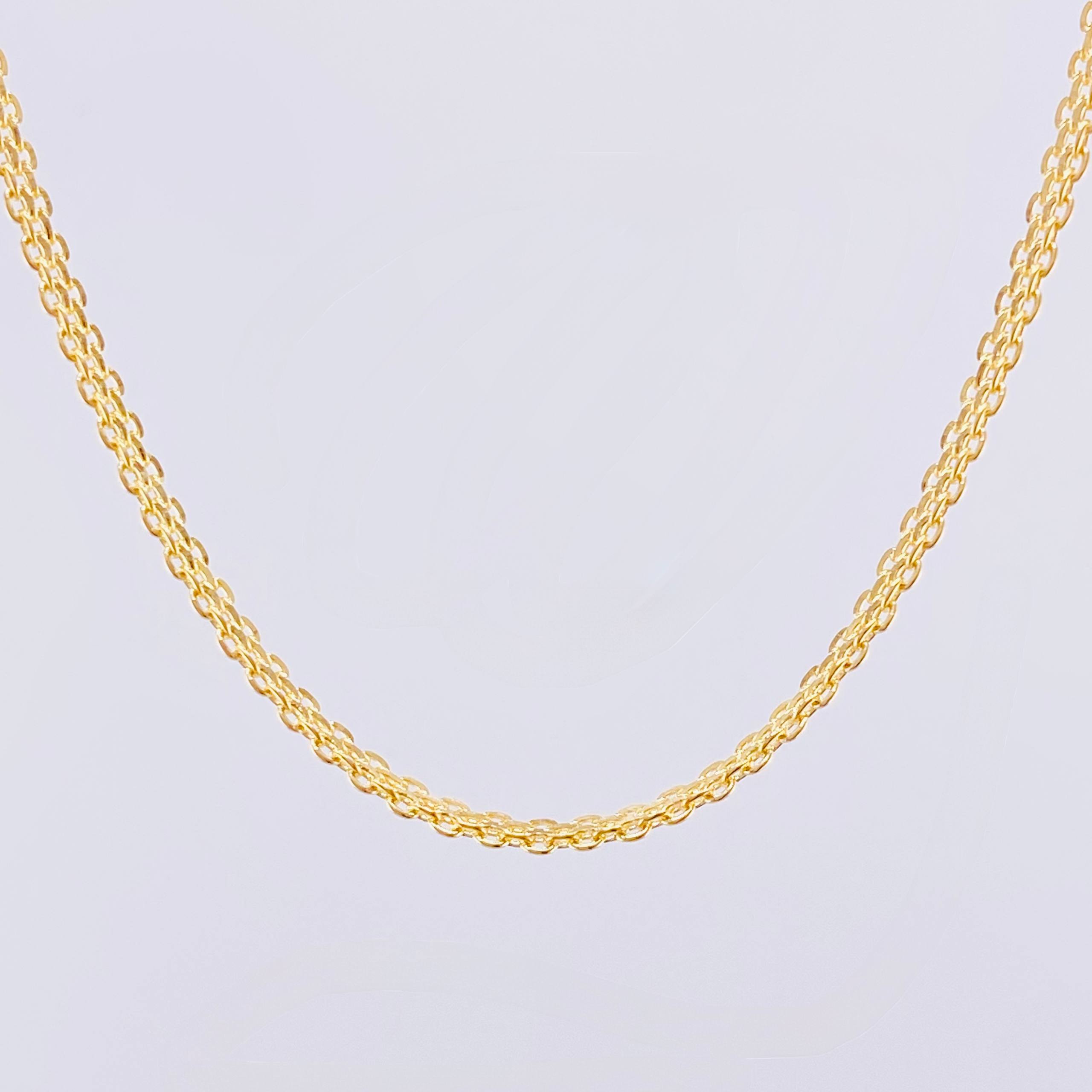 Bismark Chain 5.85gr / 23 1/2 in / 3mm Yellow Gold +1 18K ©