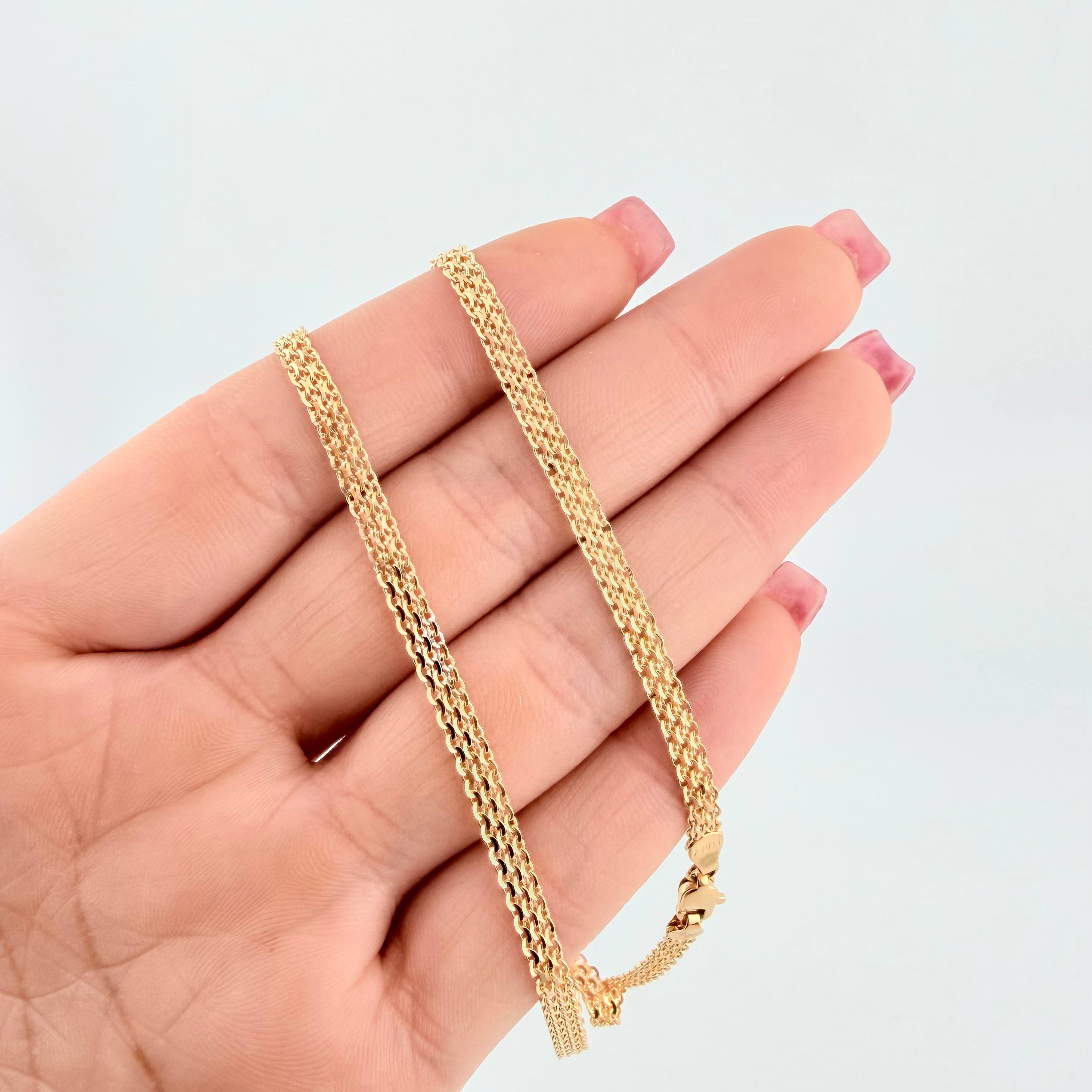 Cadena China 8.6gr / 17 3/4 in / 3.7mm Oro Amarillo +1 18K *