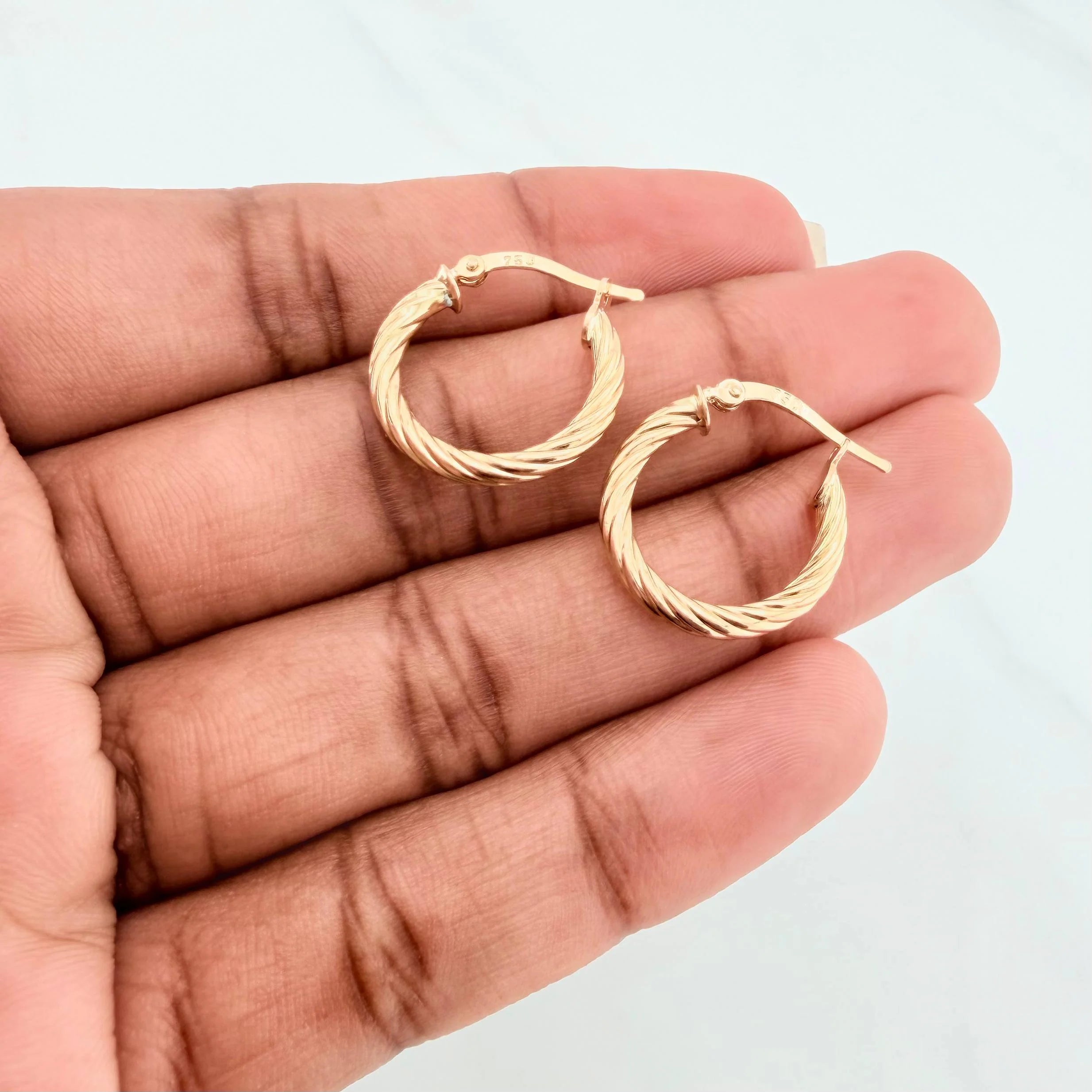 Hoop Earrings Niky 2.1 g / 3/4 in Yellow Gold 18K