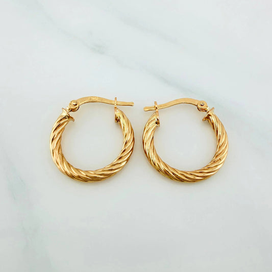 Candongas Niky 2.1 g / 3/4 in Oro Amarillo 18K