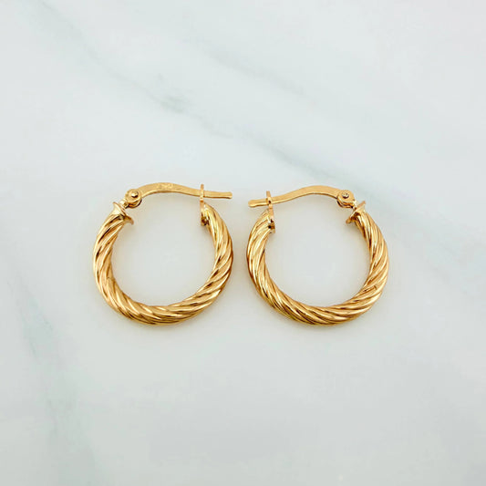 Candongas Niky 1.95 g / 3/4 in Oro Amarillo 18K