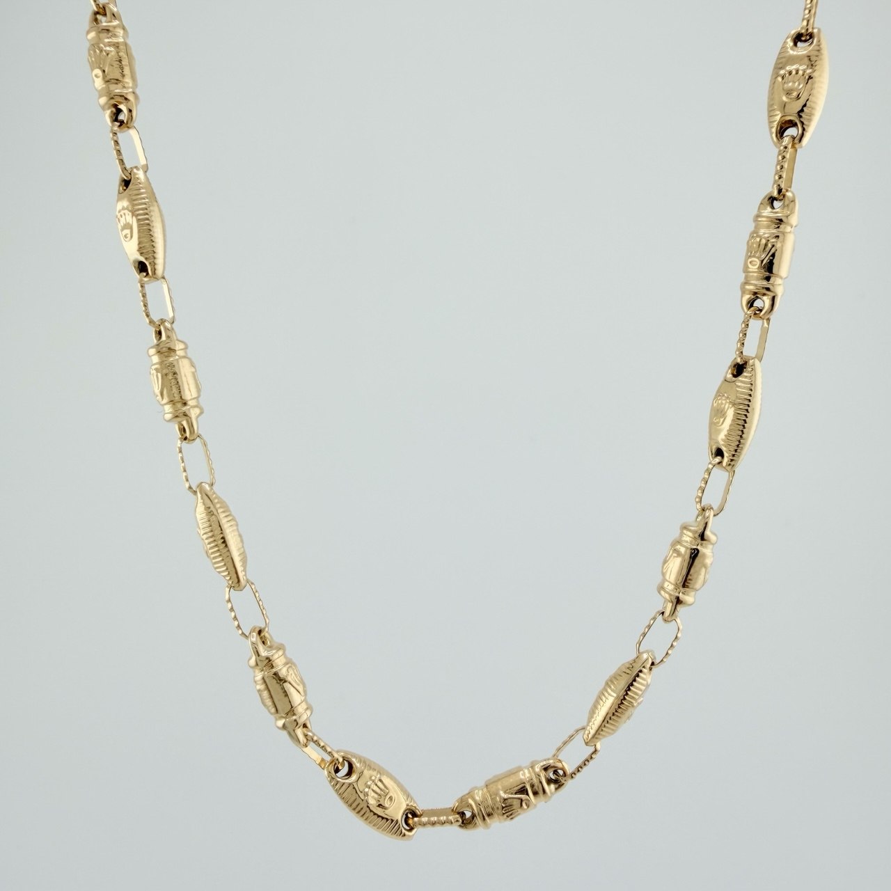 Cadena Rustica Eslabon Corona 12.95gr / 24 1/2 in / 3.82mm Oro Amarillo 18K $