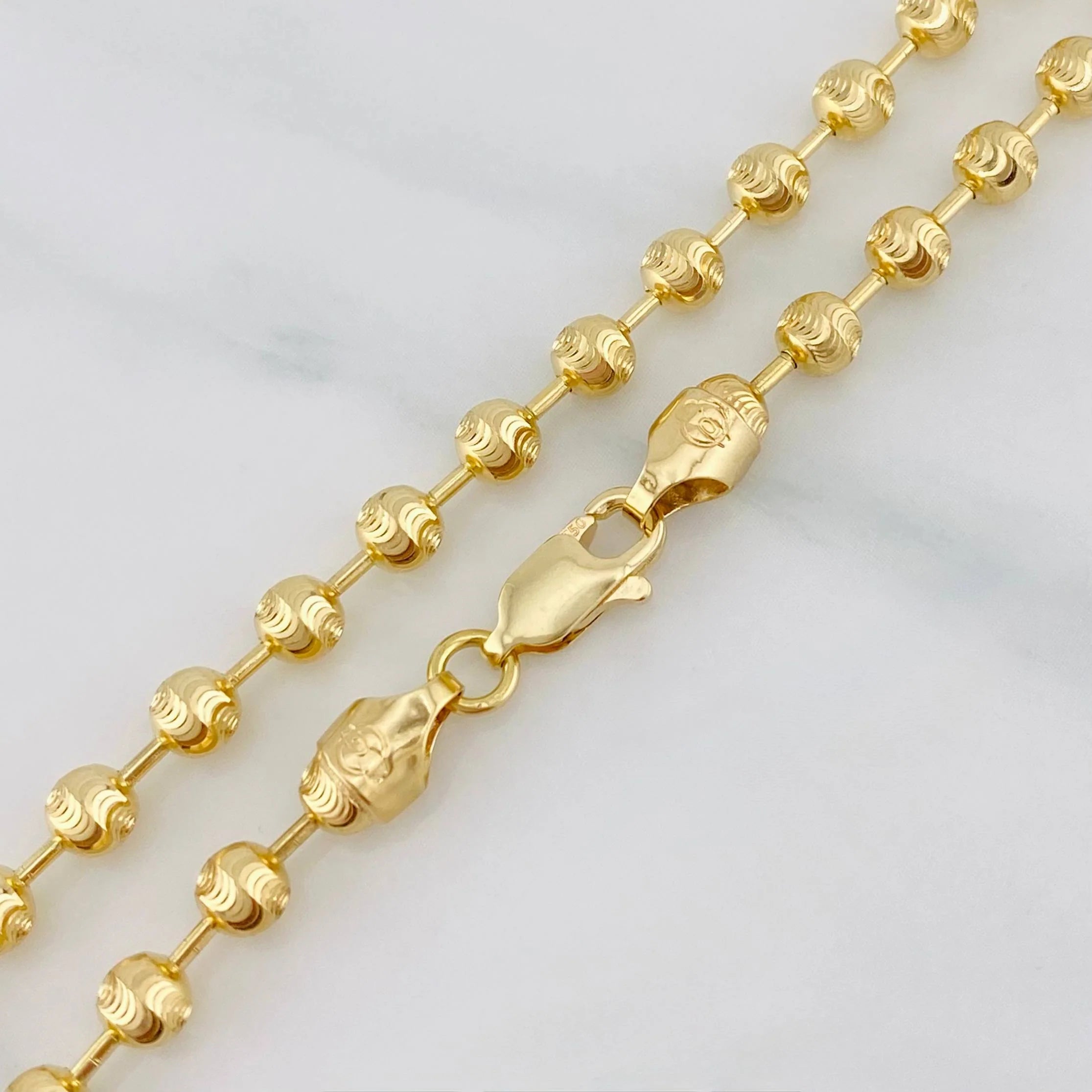 Cadena Militar Media Luna 13.3g / 24 in / 3mm Oro Amarillo 18K