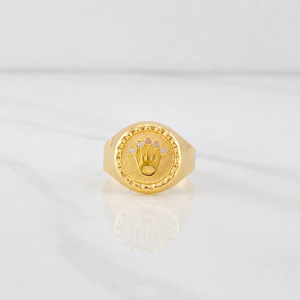 Anillo Corona 3.45g / T10 1/4 Oro Amarillo 18K