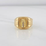 Anillo Virgen Guadalupe 3.4g / T10 Dos Oros Amarillo Blanco 18K