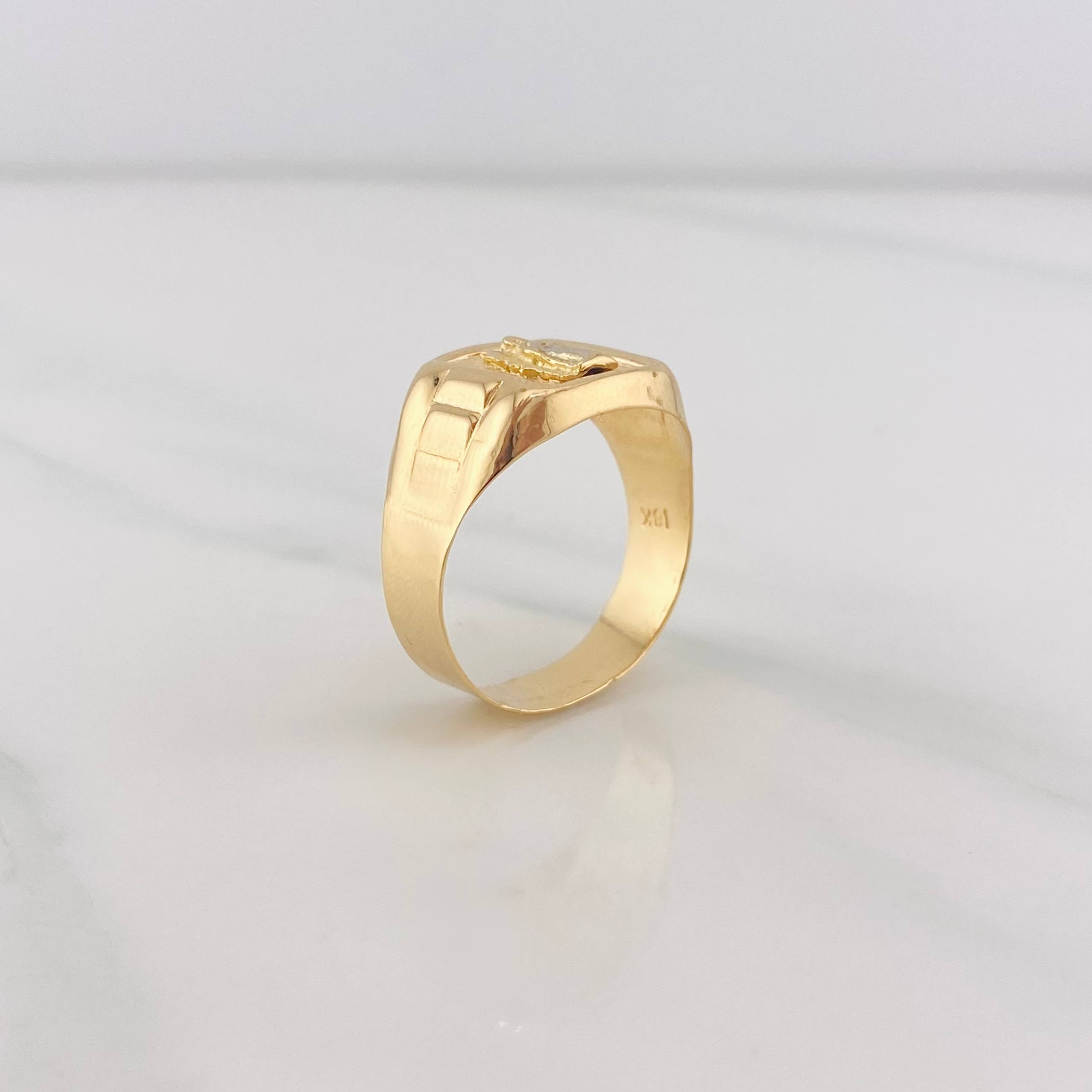 Anillo Virgen Guadalupe 3.4g / T10 Dos Oros Amarillo Blanco 18K