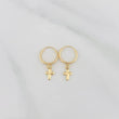 Candongas Cruz 0.6g / 3/4 in Oro Amarillo 18K
