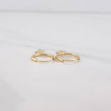 Candongas Cruz 0.6g / 3/4 in Oro Amarillo 18K