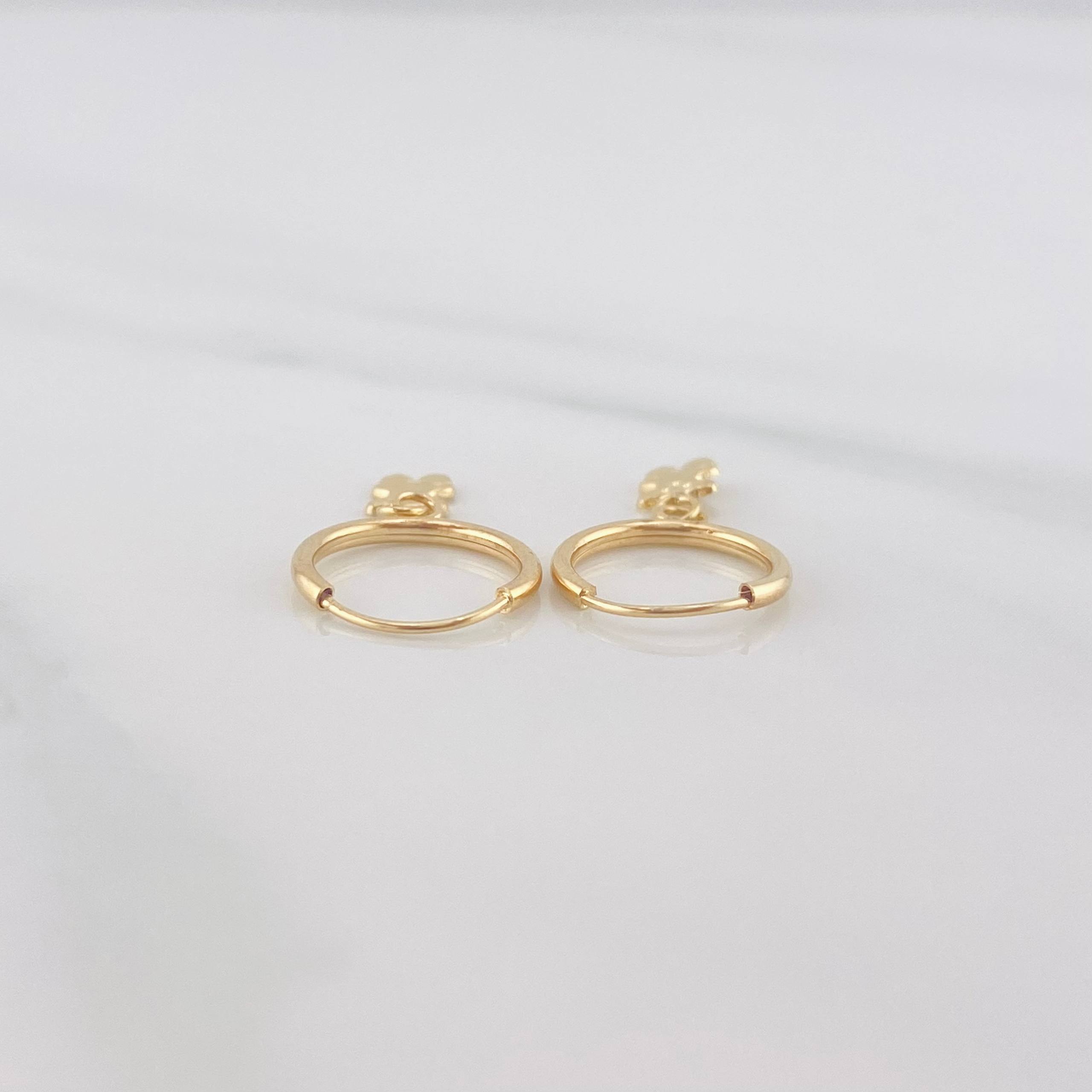 Candongas Oso Ts 0.6g / 3/4 in Oro Amarillo 18K