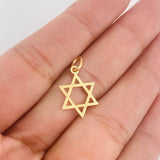 Pendant Star of David 0.7g / 1 in Yellow Gold 18K