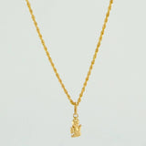 Set Cadena y Dije Lazo + Angel De La Guarda 1.6gr / 23 1/2 in / 1.15mm Oro Amarillo 18K $