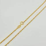 Set Cadena y Dije Lazo + Angel De La Guarda 1.6gr / 23 1/2 in / 1.15mm Oro Amarillo 18K $