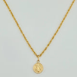 Set Chain and Pendant Rope + Saint Benedict 2gr / 17 3/4 in / 1.59mm Yellow Gold 18K $