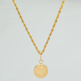 Set Chain and Pendant Rope + Saint Benedict 2gr / 17 3/4 in / 1.59mm Yellow Gold 18K $