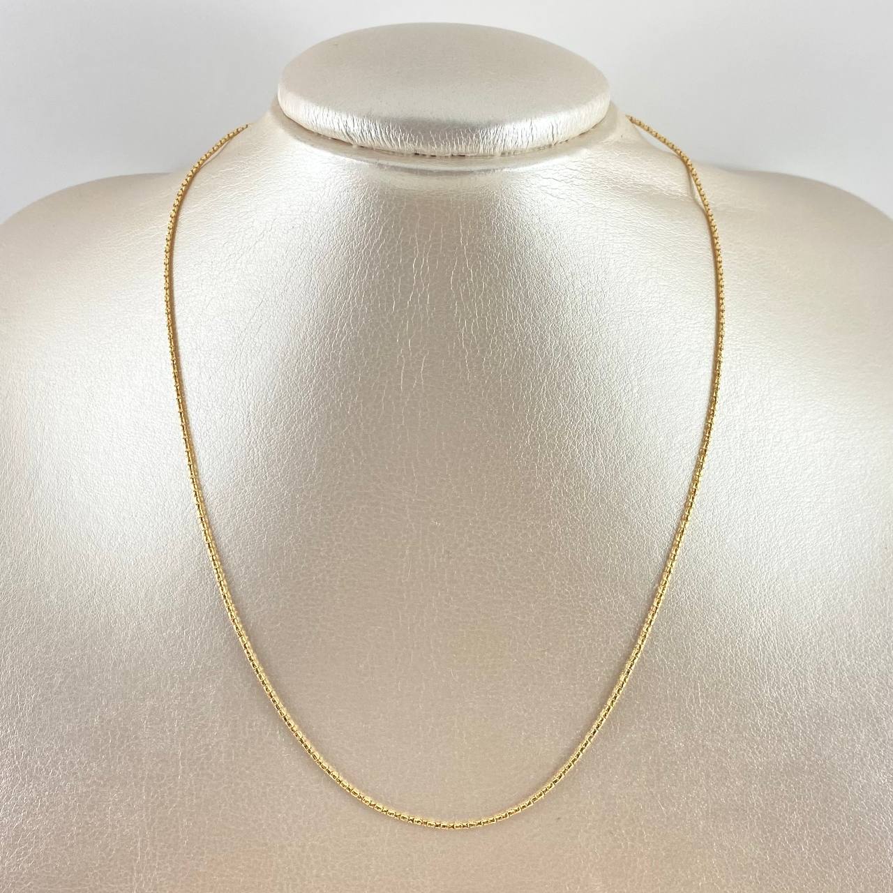 Cadena Cola De Raton 2.45gr / 45cm / 1.1mm Diamantado Oro Amarillo +3