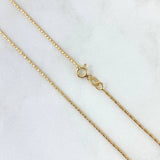 Cadena Cola De Raton 2.45gr / 45cm / 1.1mm Diamantado Oro Amarillo +3