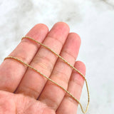 Cadena Cola De Raton 2.45gr / 45cm / 1.1mm Diamantado Oro Amarillo +3