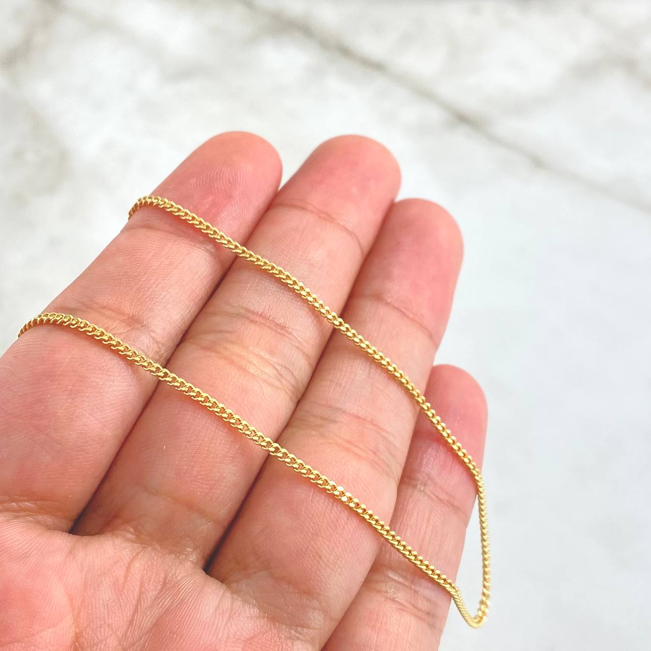 Cuban Links Tibetan 5.95gr / 60cm / 1.5mm Yellow Gold +0 18K ©