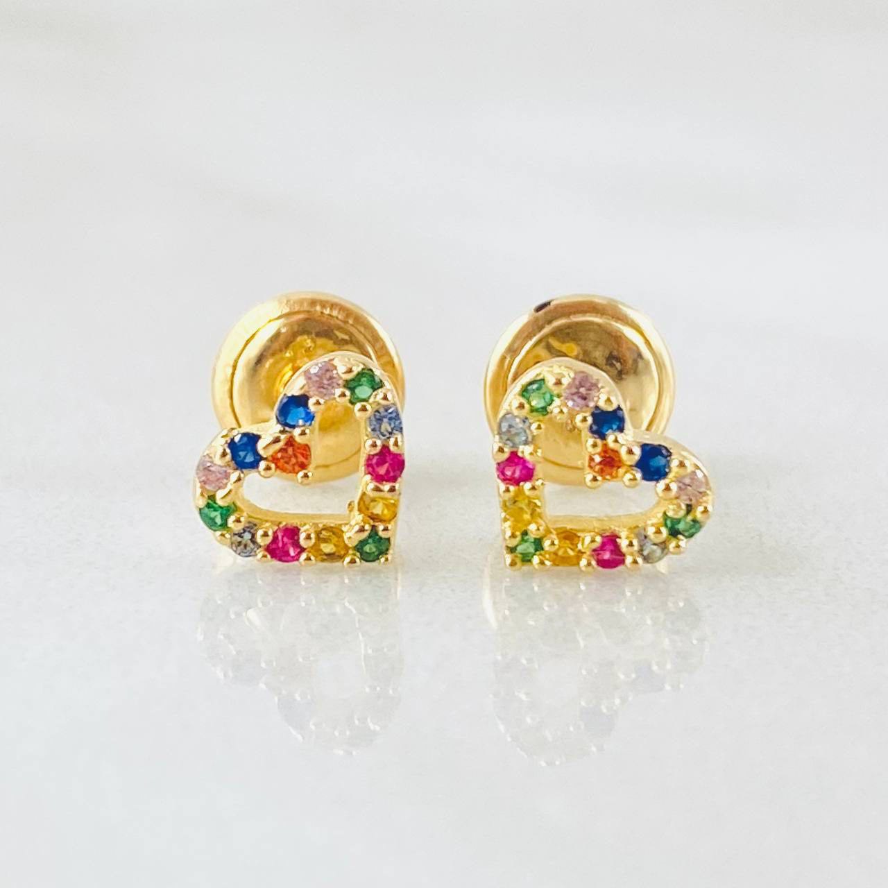 Topos Silueta Corazón 0.9gr / Oro Amarillo 18K *