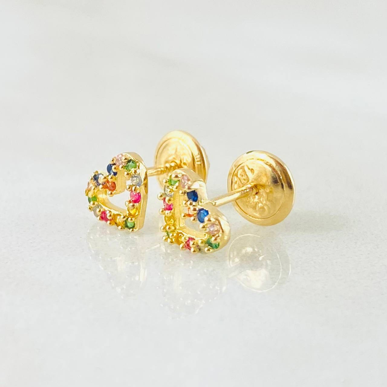 Topos Silueta Corazón 0.8gr / Oro Amarillo 18K *