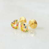 Topos Silueta Corazón 0.8gr / Oro Amarillo 18K *