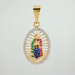 Dije Virgen De Guadalupe 2.8gr / 1 1/2 in / Dos Oros Amarillo Blanco 18K $