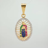 Dije Virgen De Guadalupe 2.8gr / 1 1/2 in / Dos Oros Amarillo Blanco 18K $