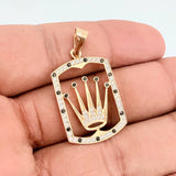 Dije Placa Corona 4.05gr / 1 1/2 in / Oro Amarillo 18K $