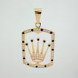 Dije Placa Corona 4.05gr / 1 1/2 in / Oro Amarillo 18K $