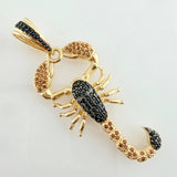 Dije Escorpion 7.2gr / 2 in / Dos Oros Negro Amarillo 18K $