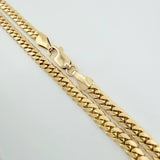 Cadena Cubana 41.9gr / 28 1/4 in / 4mm Oro Amarillo Nac.Esp. 18K $