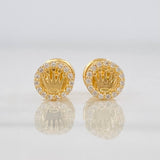 Stud Earrings Crown 0.7g / in / 5.7mm Yellow Gold 18K