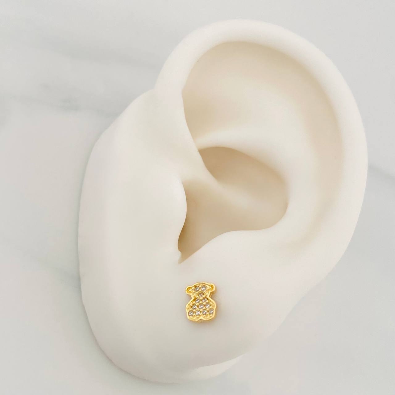 Stud Earrings Bear Ts 0.8g / in / 5.7mm Yellow Gold 18K
