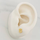 Stud Earrings Bear Ts 0.8g / in / 5.7mm Yellow Gold 18K